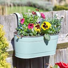 Double Flower Hanging Fence Pot